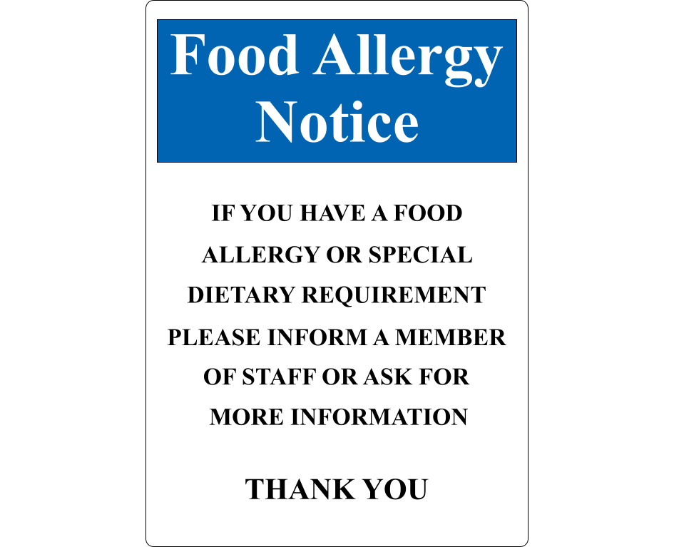 Food Allergy Warning Sign