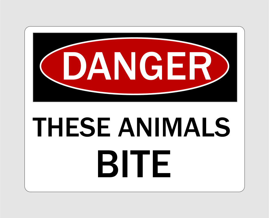 Danger Sign These Animals Bite