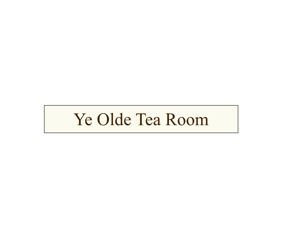 Dolls House Tea Room Sign