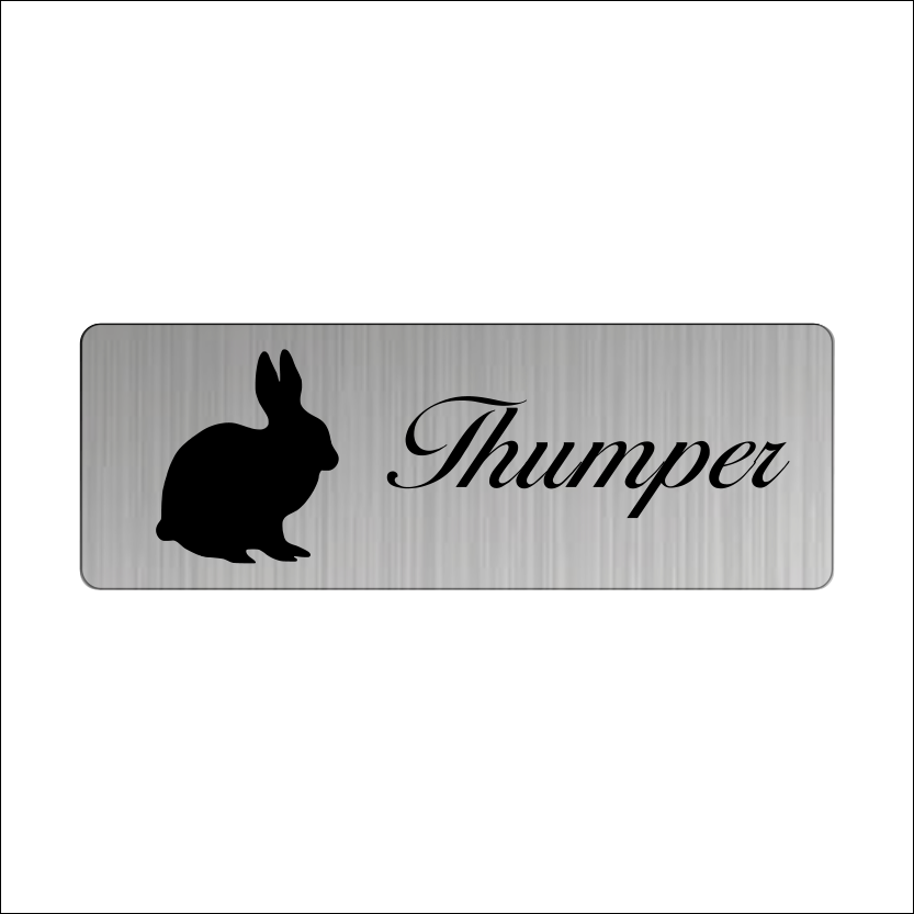 Personalised Pet Rabbit Name Plate