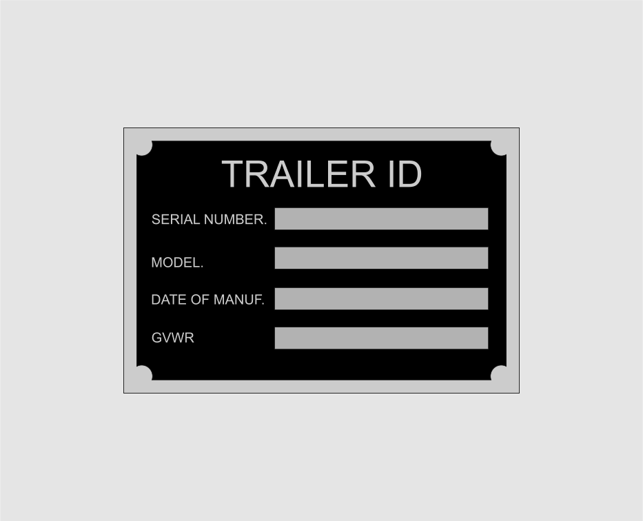 Trailer Identification Plate