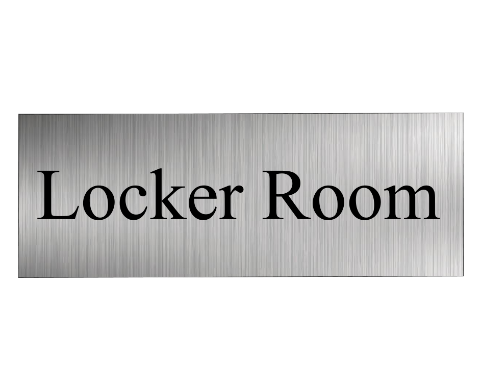 Locker Room Wall Door Sign