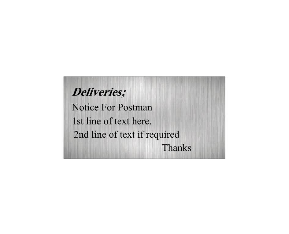 Deliveries Post Mail Parcels Sign