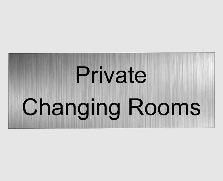 Private Changing Room Signs