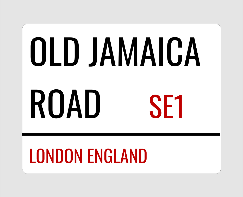 Old Jamaica Road Street Name Sign