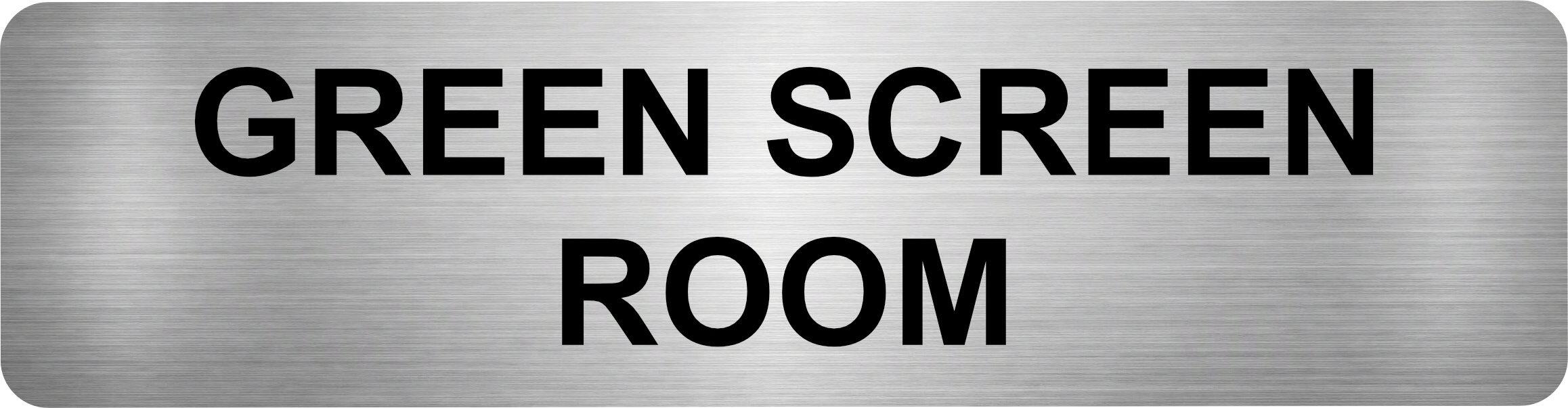 Green Screen Room Aluminium Sign