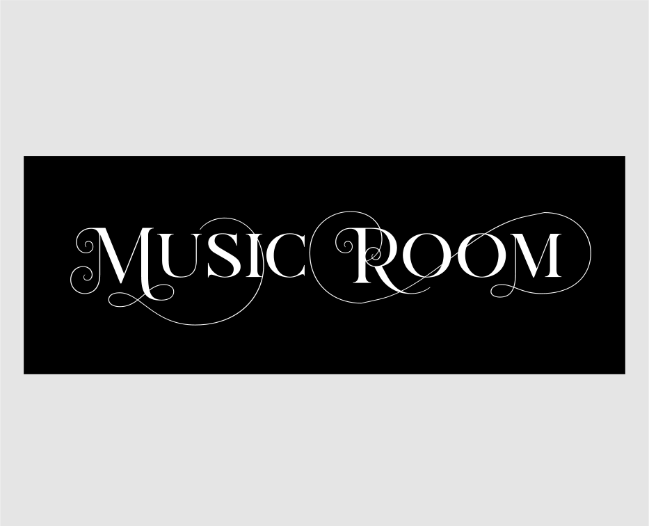 Art Deco Music Room Sign