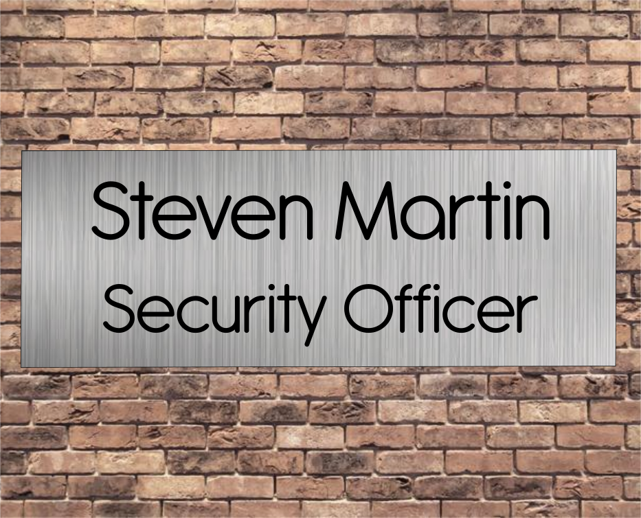 Personalised Security Officer Door Sign