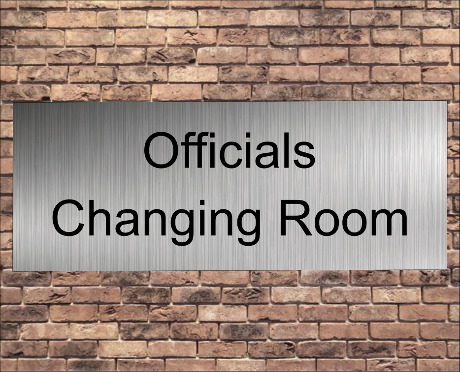 Officials Changing Room Signs