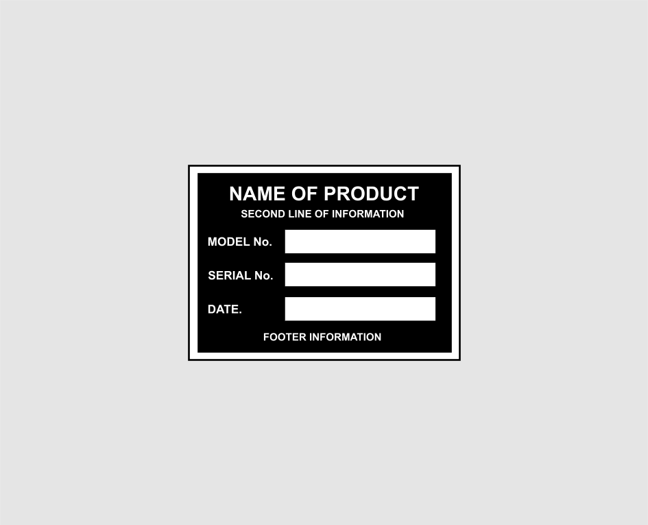 Product Name Plates