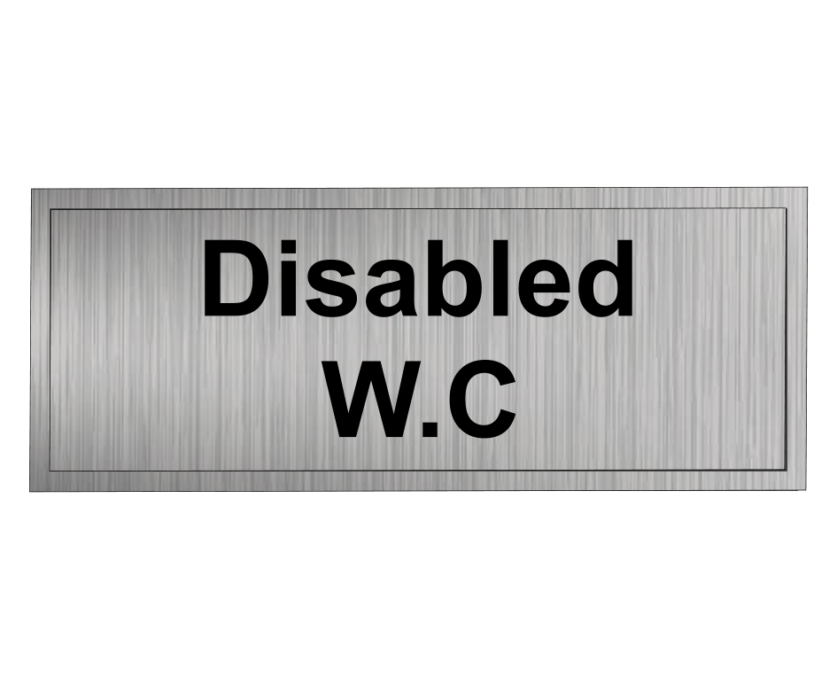 Disabled W.C Toilet Door Sign