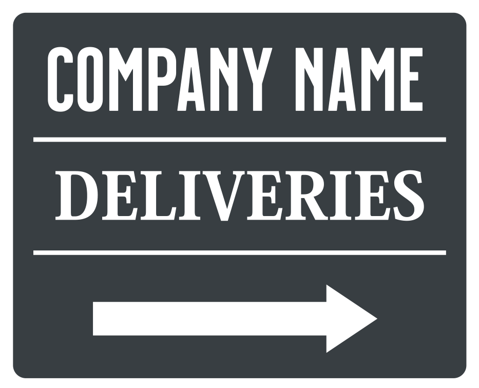 Personalised Deliveries Signs EXT Chromaluxe Aluminium