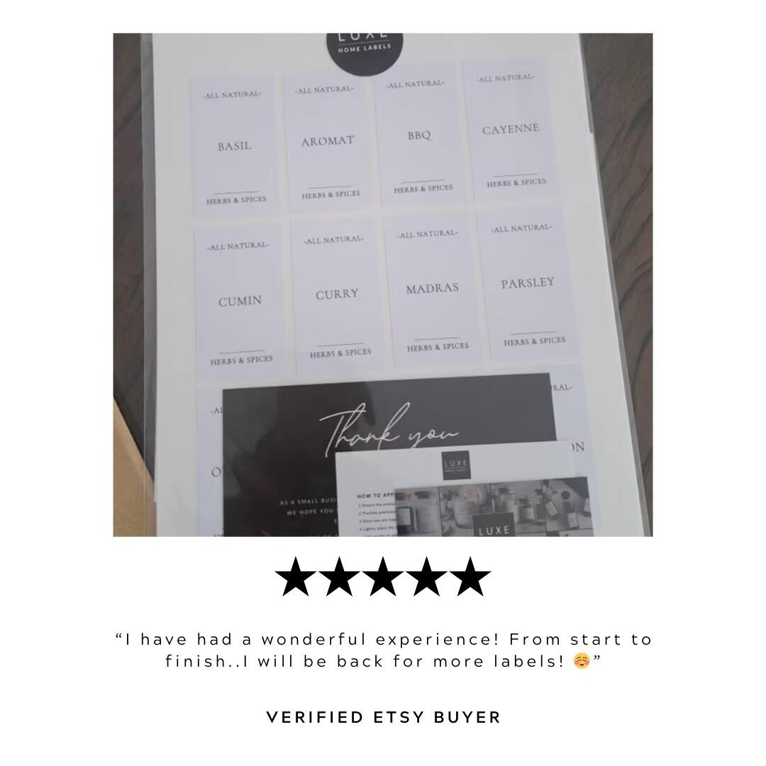 Customised Home Organisation Labels | Luxe Home Labels
