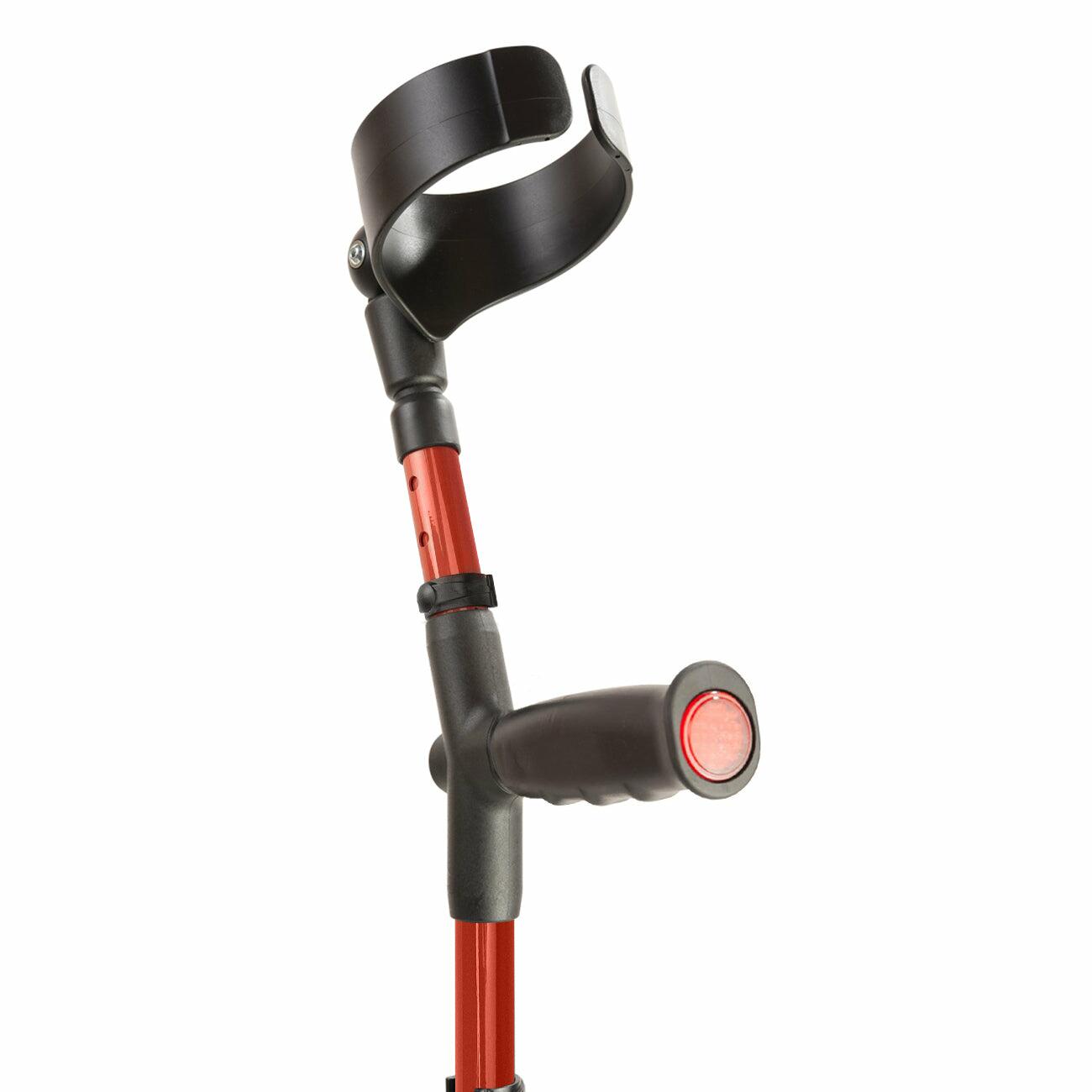 Flexyfoot Soft Grip Double Adjustable Crutches - Red