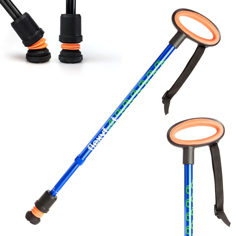 Folding Adjustable Walking Sticks - Blue Ice – Blue Badge Co