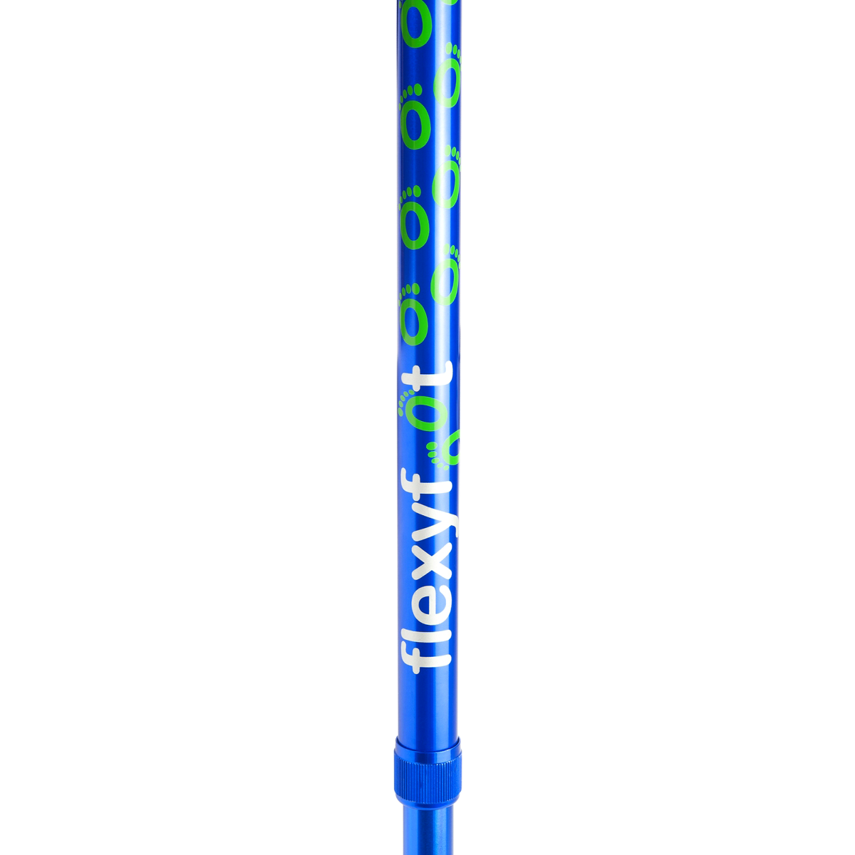 How to adjust a blue Flexyfoot Premium Cork Handle Walking Stick