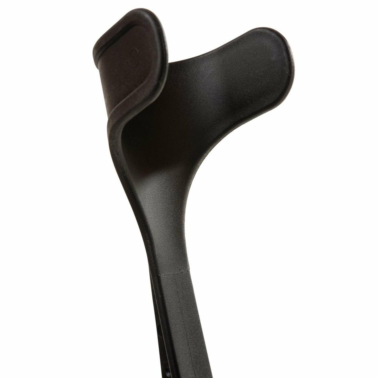The open cuff of the black Flexyfoot Soft Grip Open Cuff Crutch