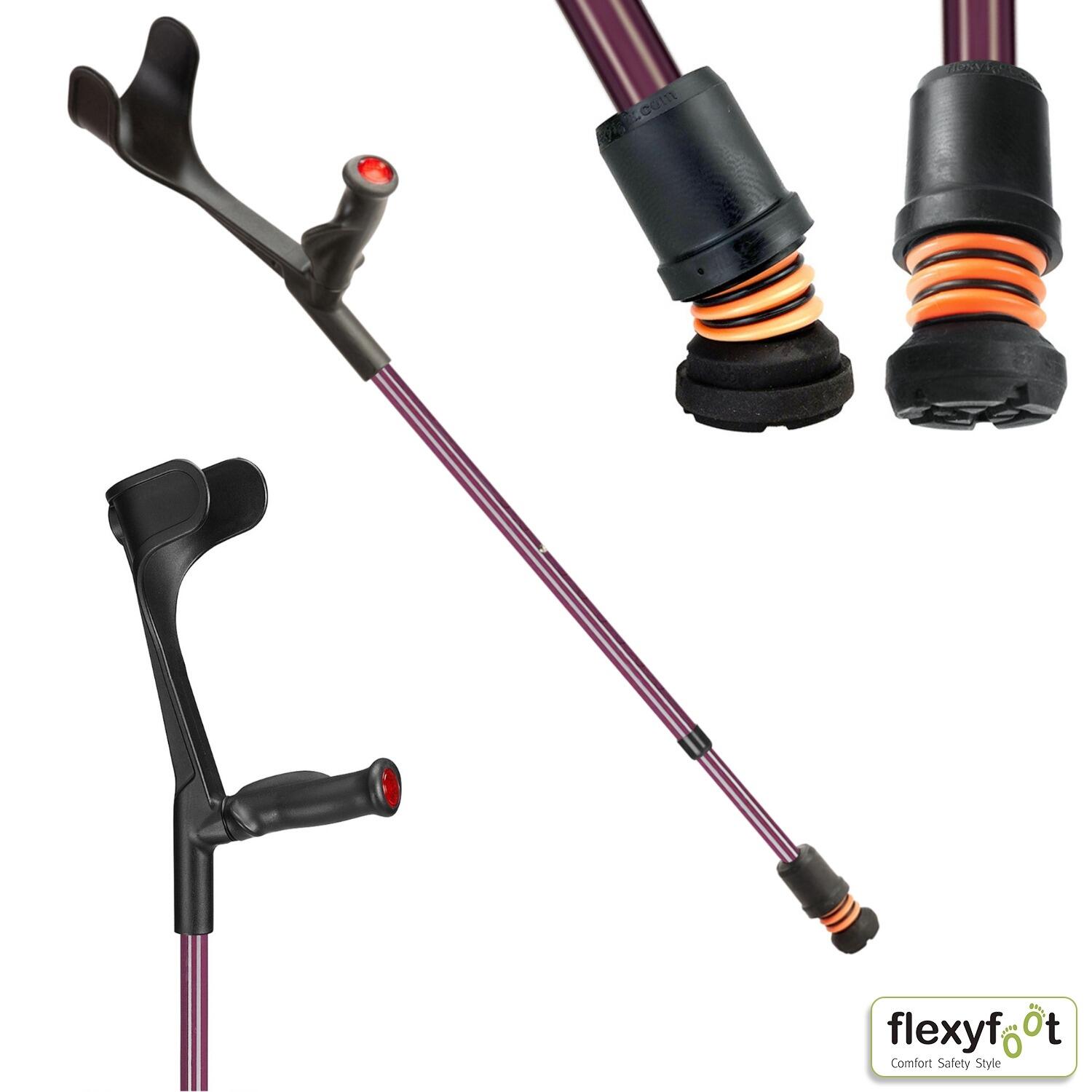 Blackberry Flexyfoot Comfort Grip Open Cuff Crutch
