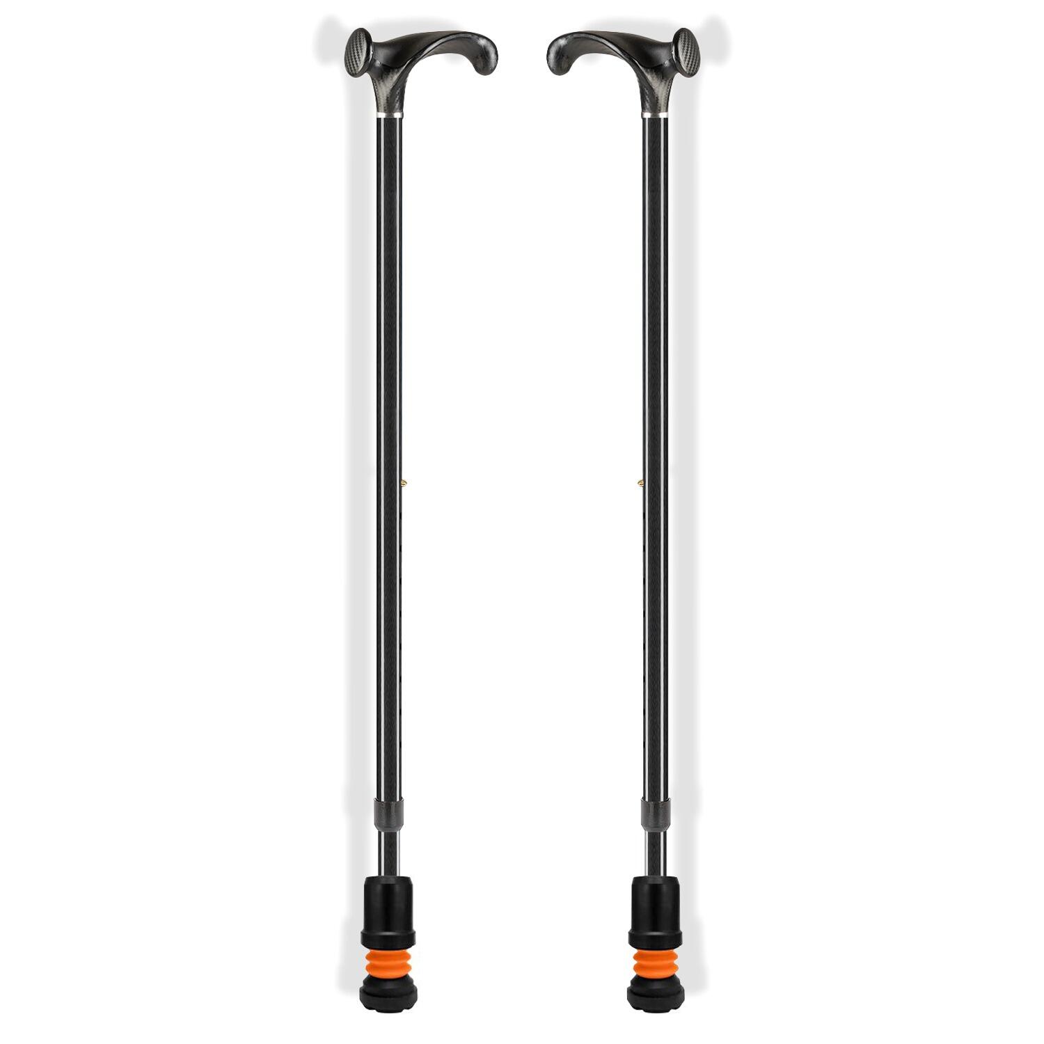 Flexyfoot Arthritic Grip Handle Walking Stick - Black - Pair