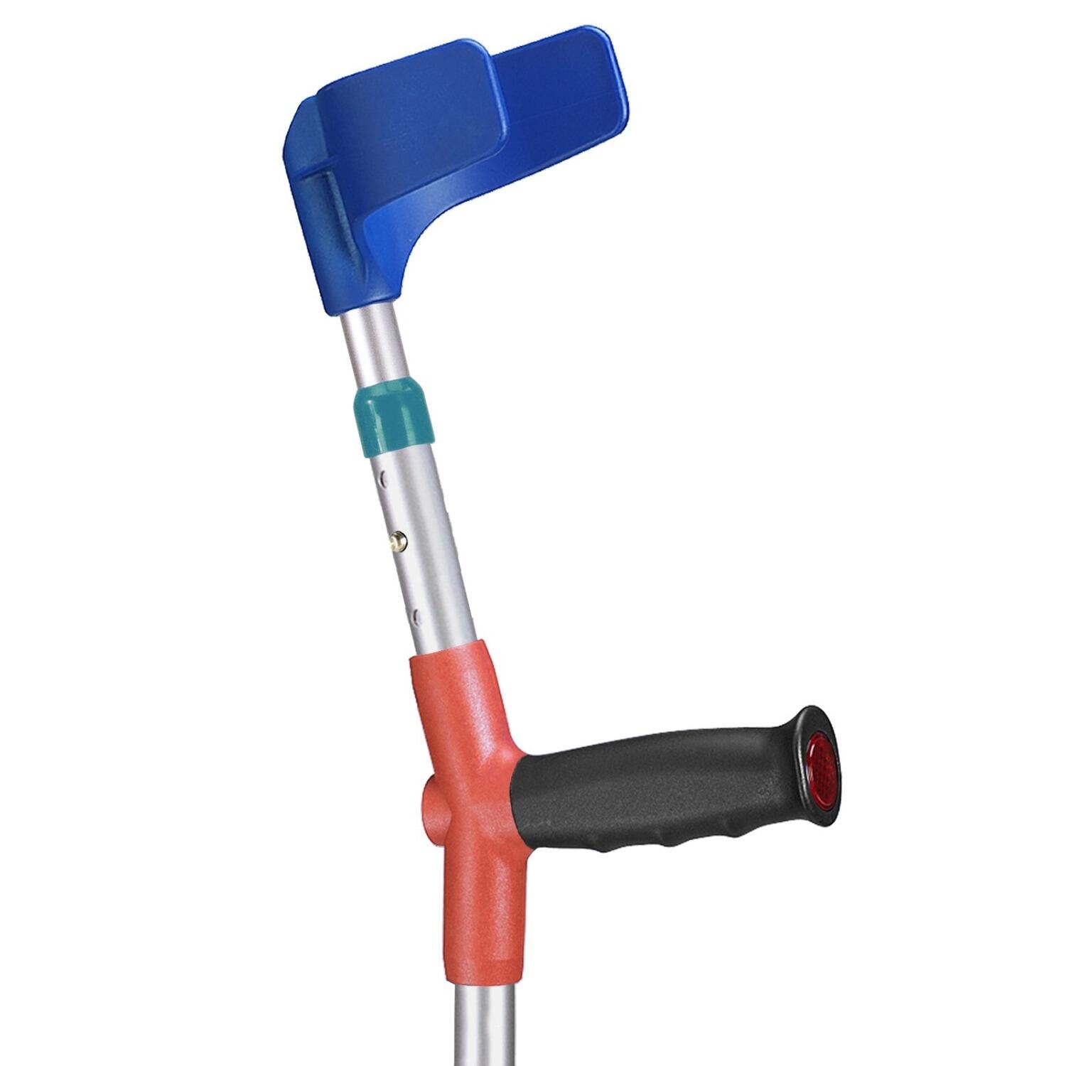 Flexyfoot Soft Grip Double Adjustable Crutches - Textured Black