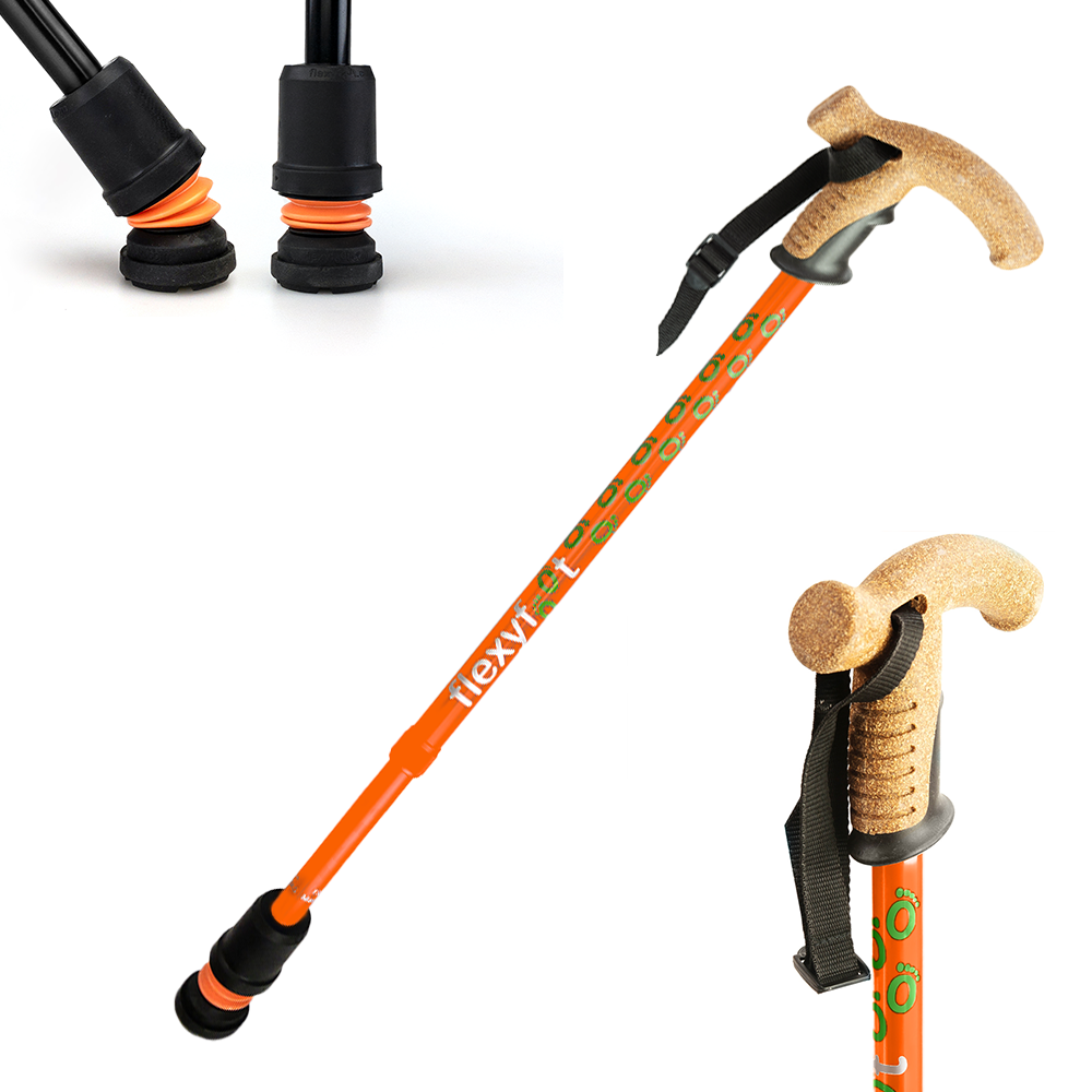 Flexyfoot Premium Cork Handle Walking Stick Flexyfoot Shock Absorbing Walking Sticks