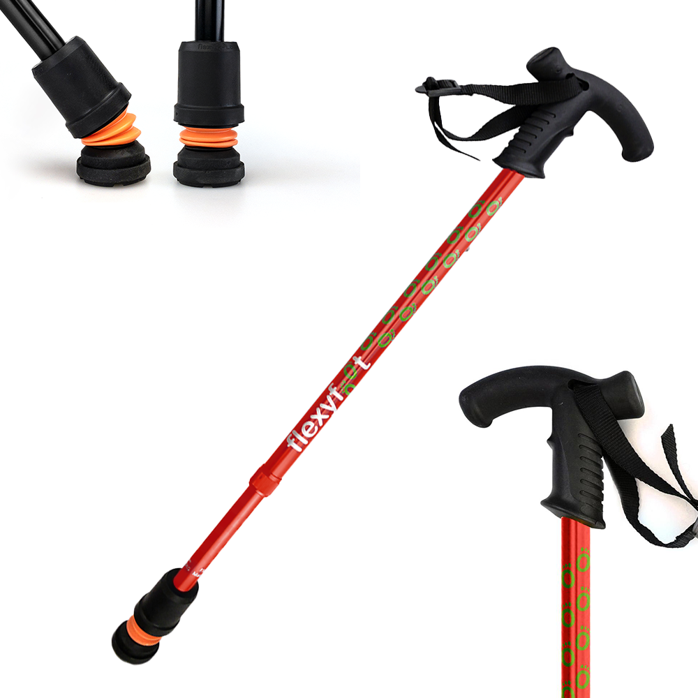 Flexyfoot Premium Derby Handle Folding Walking Stick