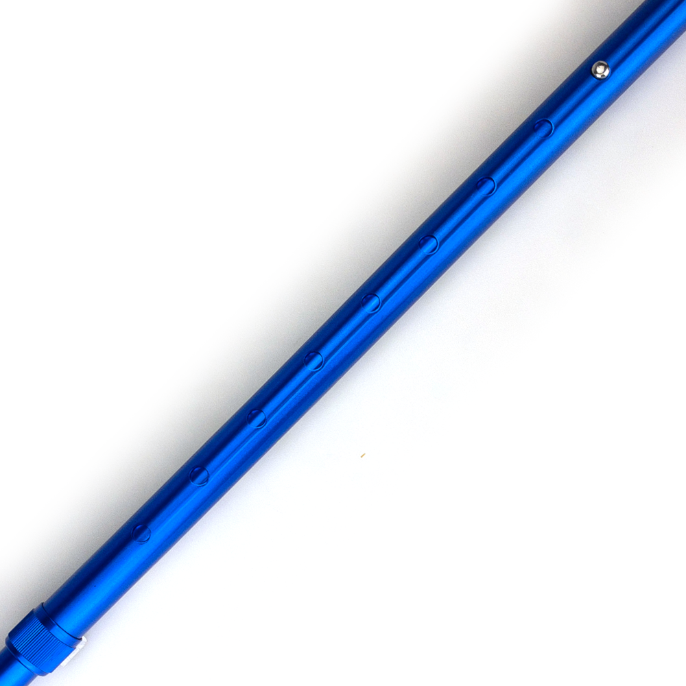 How to adjust the blue Flexyfoot Premium Derby Handle Walking Stick