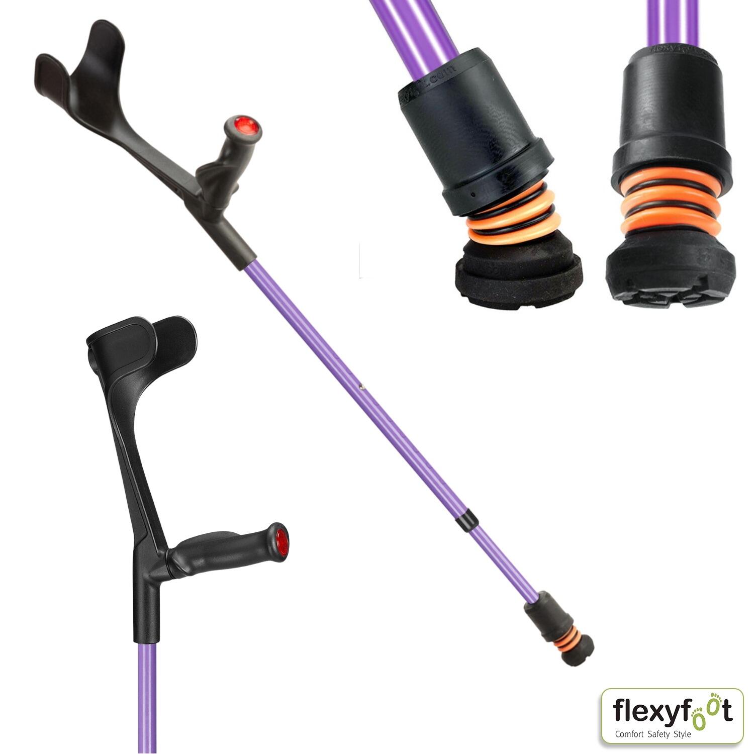 Lilac Flexyfoot Comfort Grip Open Cuff Crutch