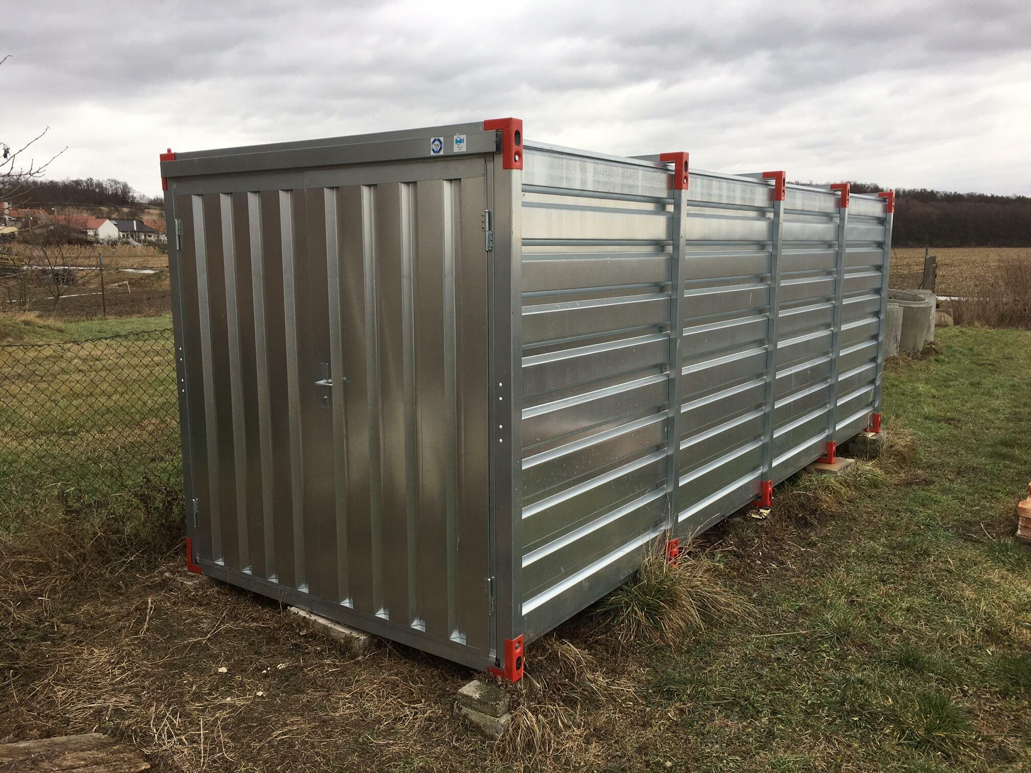 5m storage container double doors, flat pack Kovobel UK