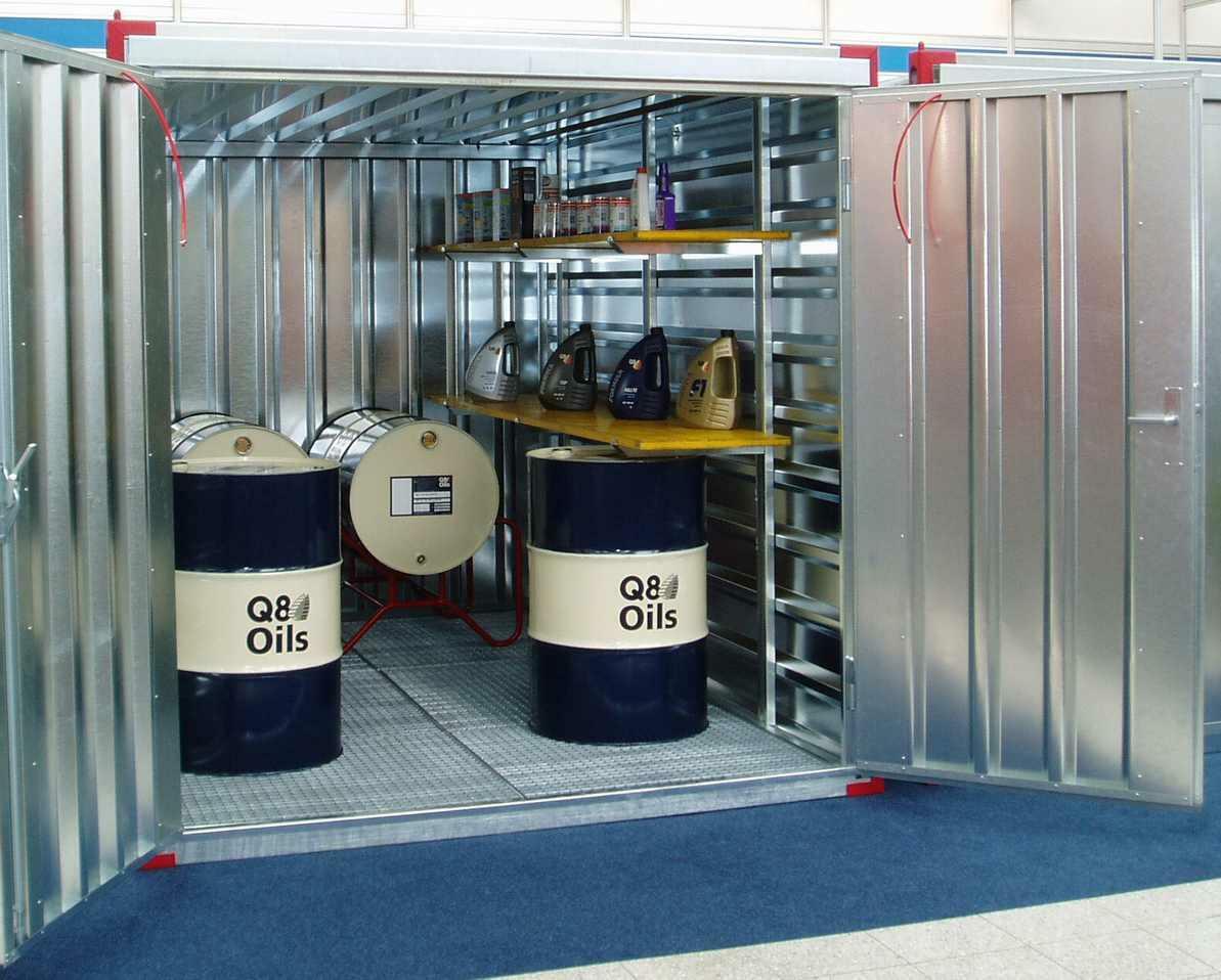 3m COSHH Chemical Storage Container Bunded Floor Double Door