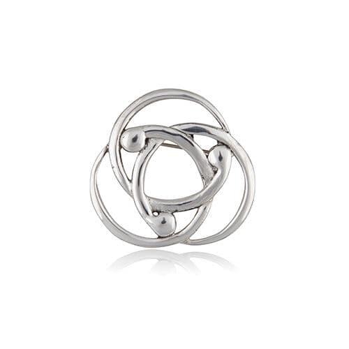 Open Swirl Pewter Brooch