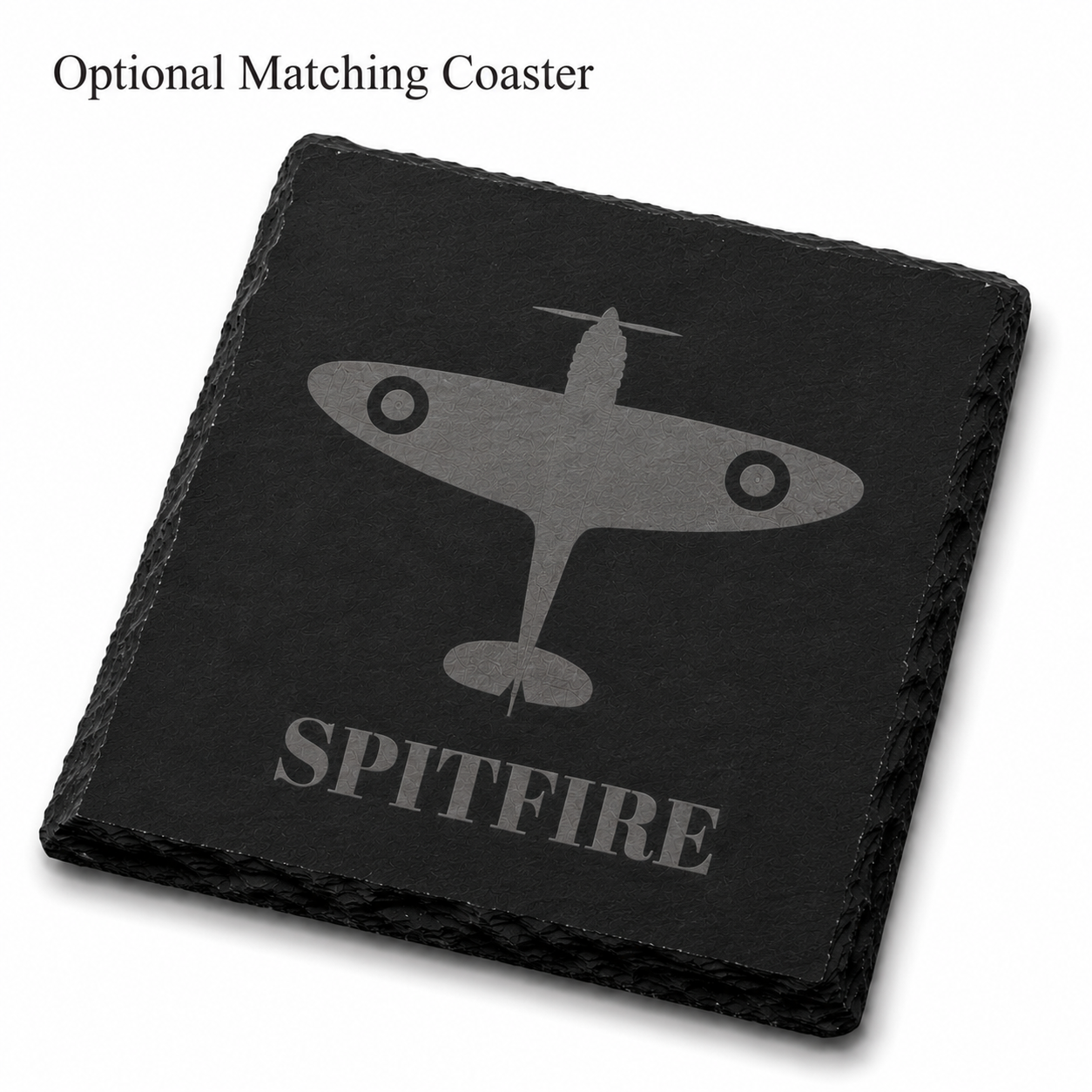 A Spitfire Engraved Slate Coaster