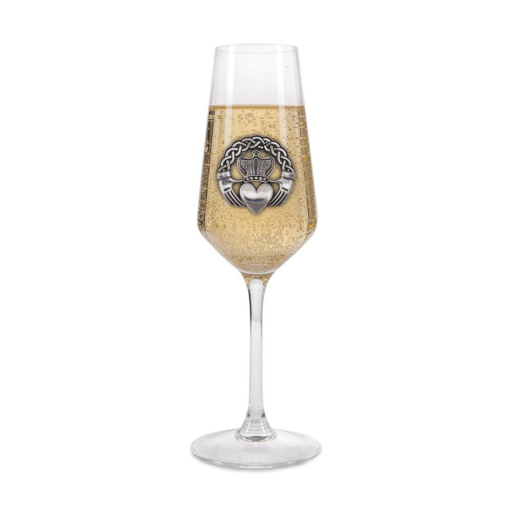 Claddagh Pewter Champagne Glass Flute