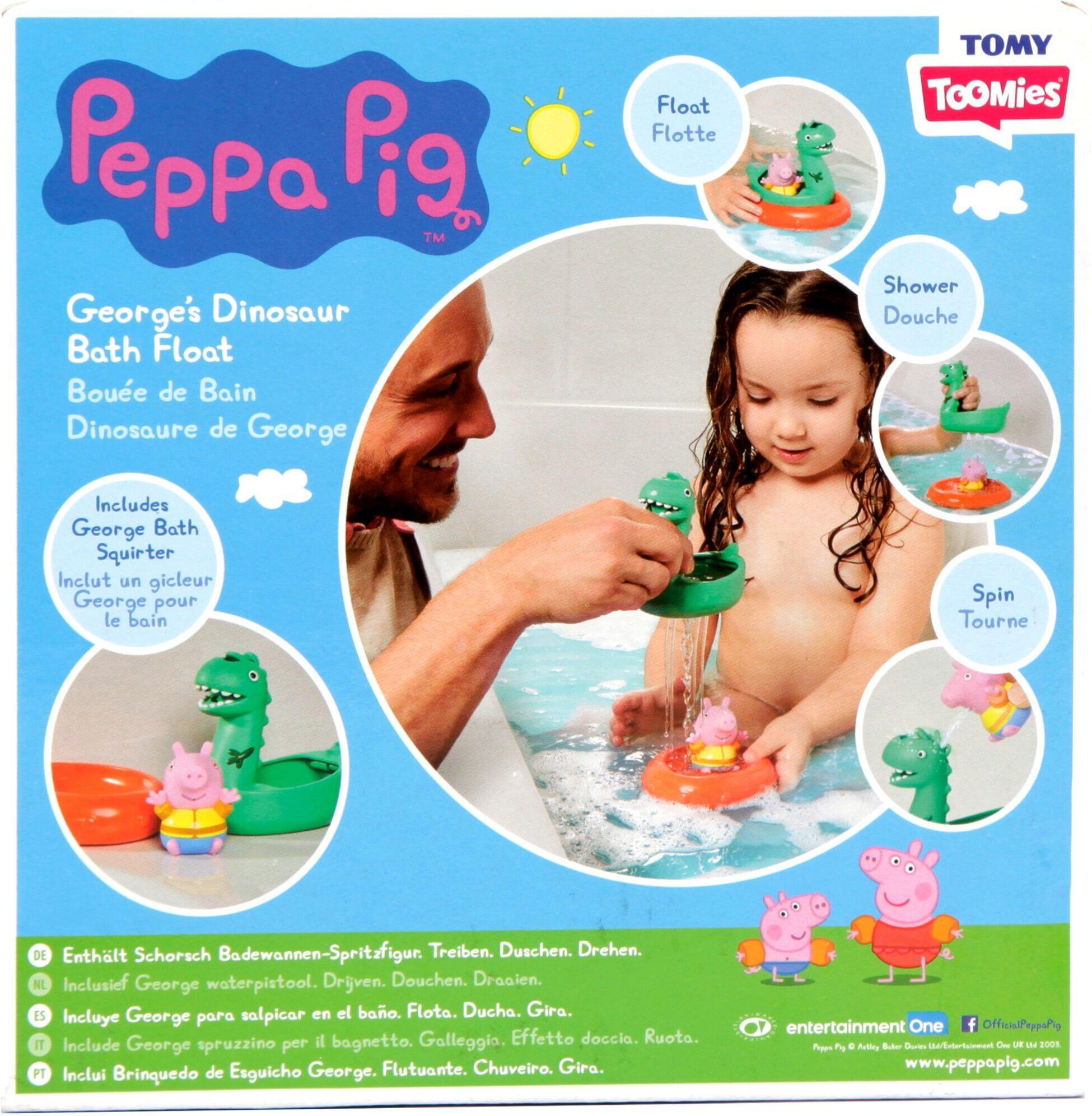 Tomy Toomies Peppa Pig George's Dinosaur Bath Float