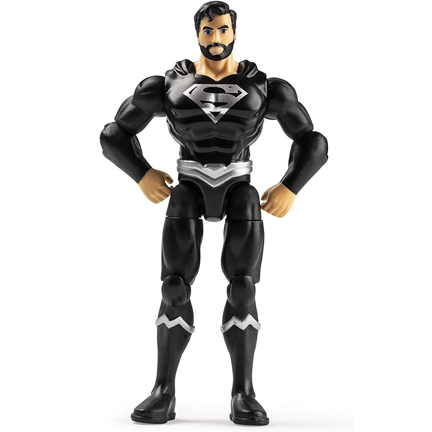 DC Heroes Unite 4 Inch Action Figure - Superman (Black Suit)