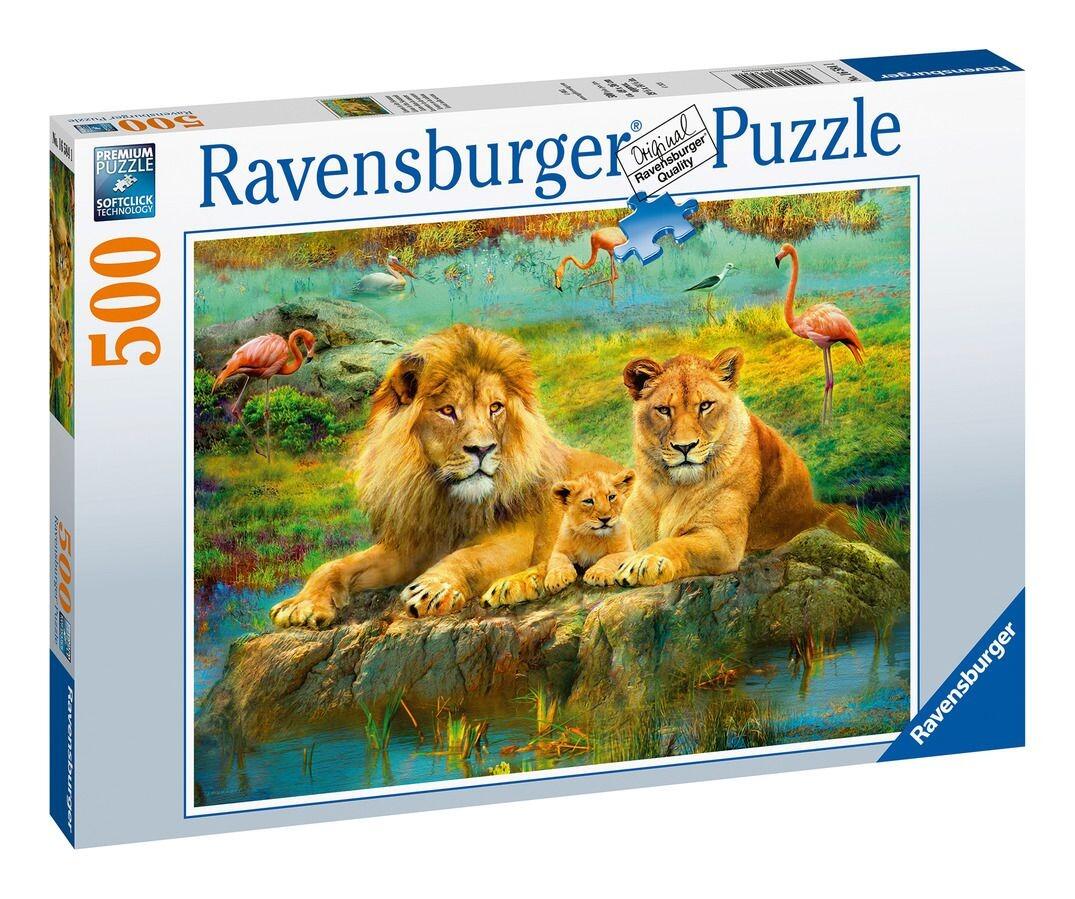 Ravensburger Lions in the Savanna Party 500 Piece Jigsaw Puzzle