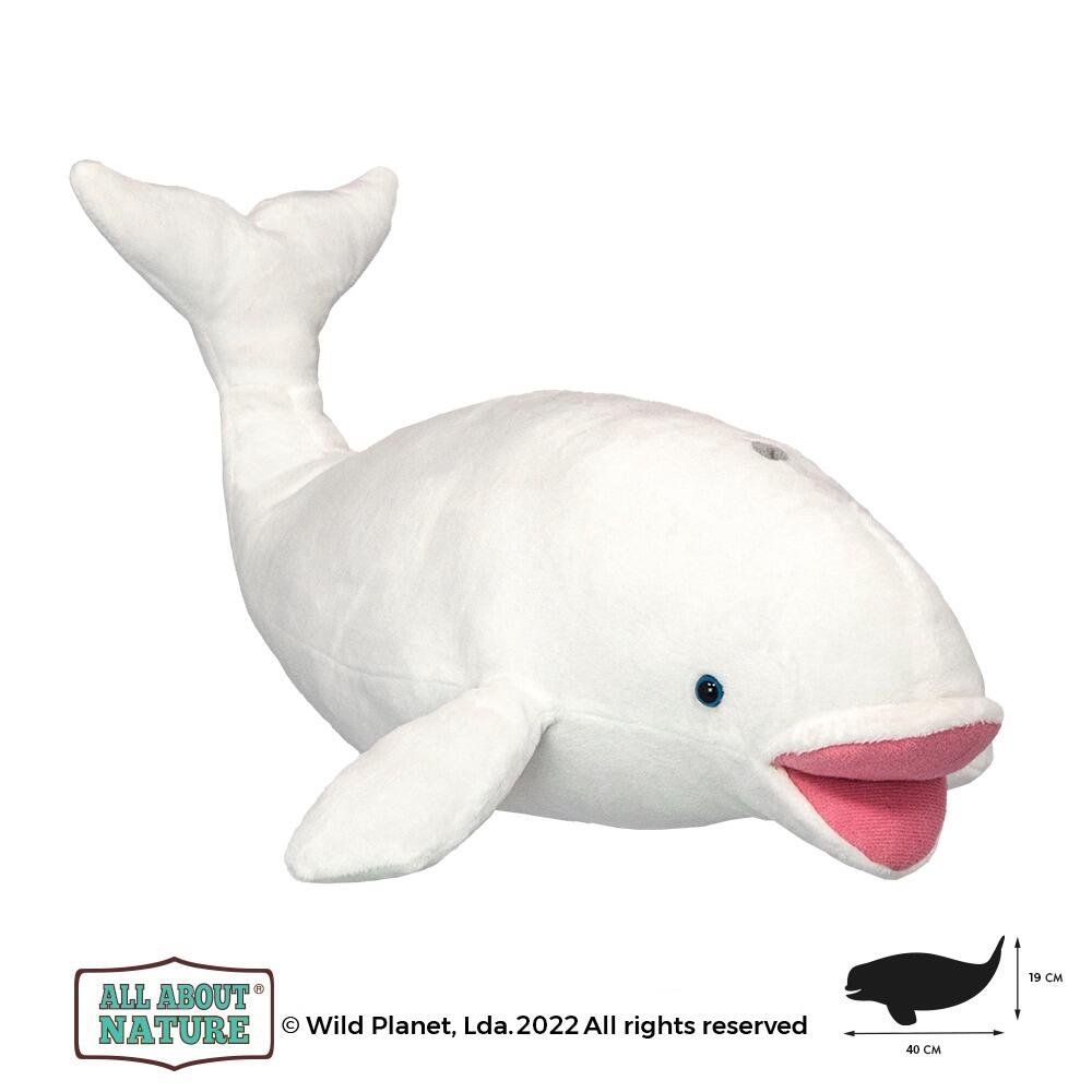 All About Nature Beluga Whale 40 cm- Wild Planet Plush