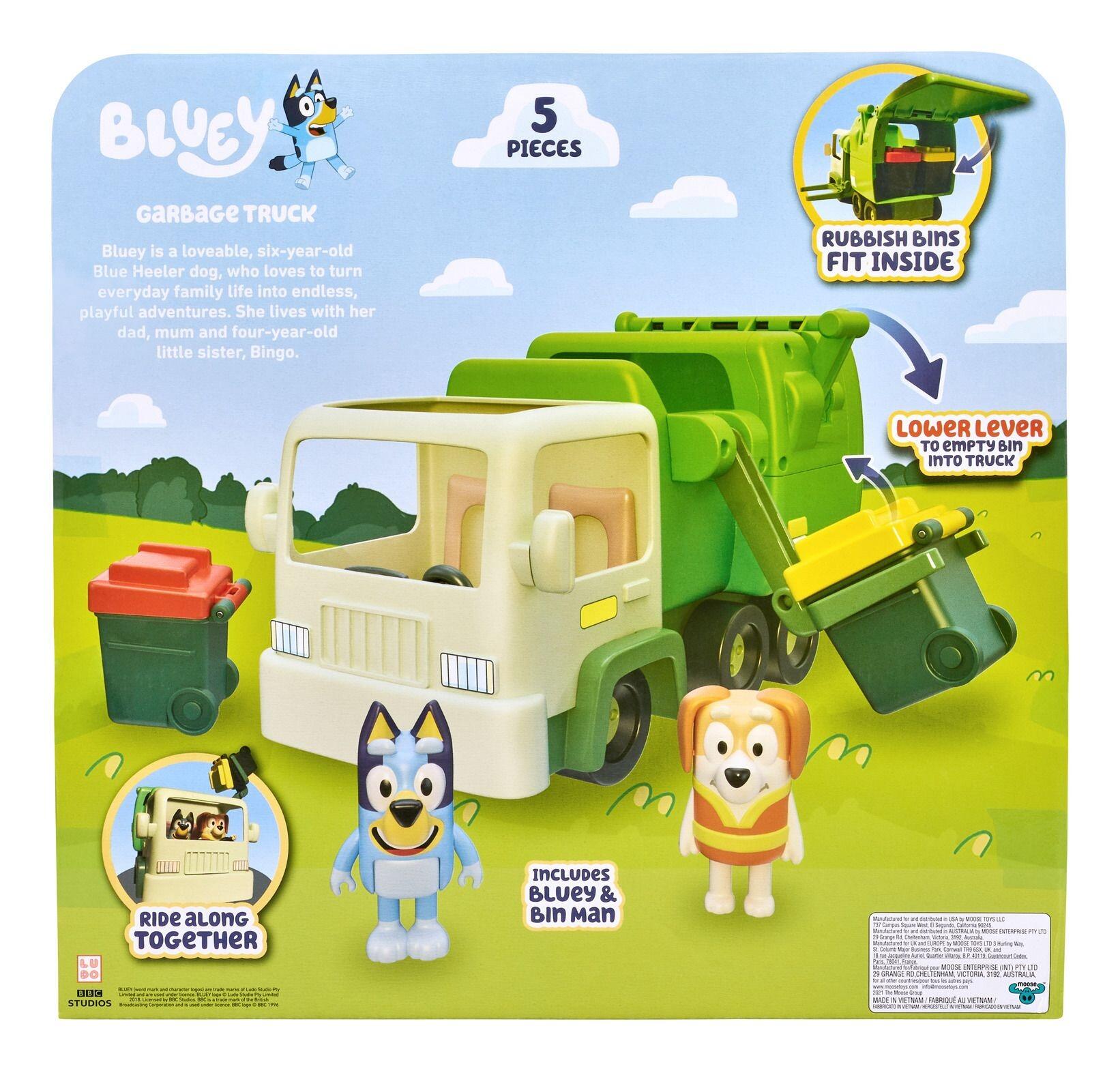 Bluey Garbage Truck Playset With Bluey & Bin Man