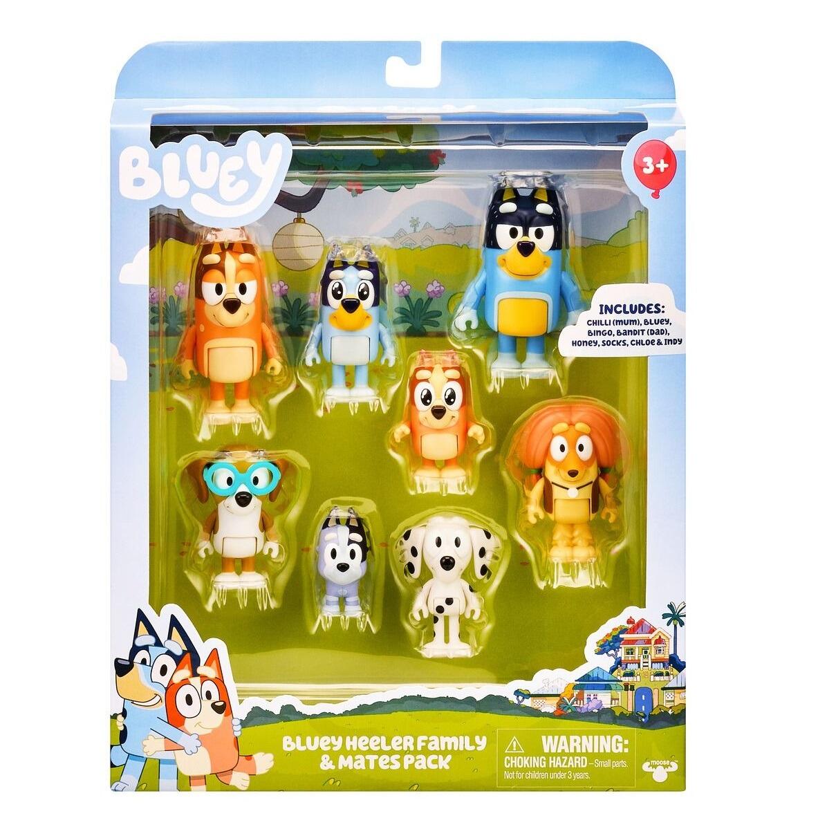 Bluey Heeler Family & Mates 8 Figure Pack