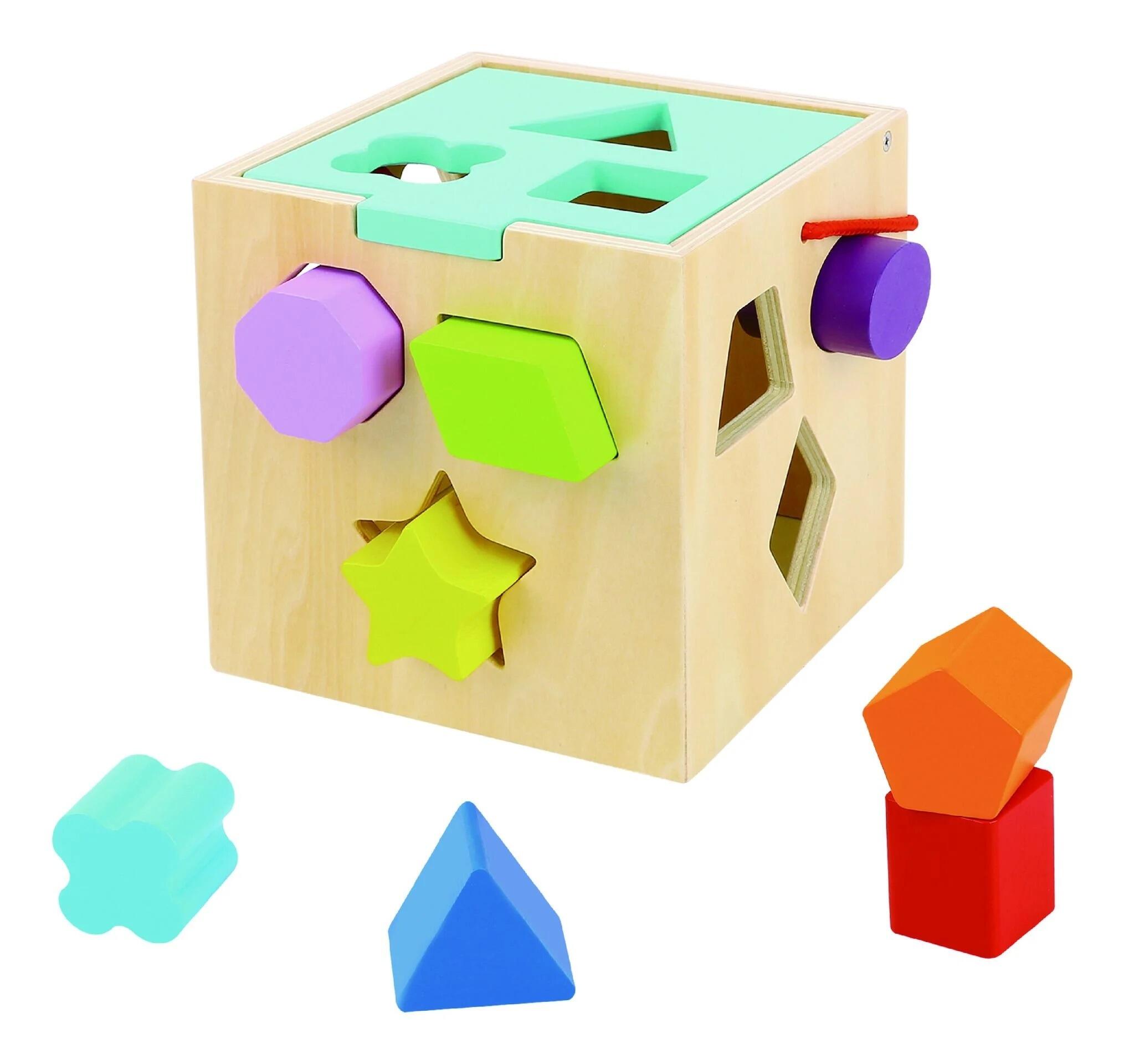 Tooky Toy Wooden 13 Piece Shape Sorter