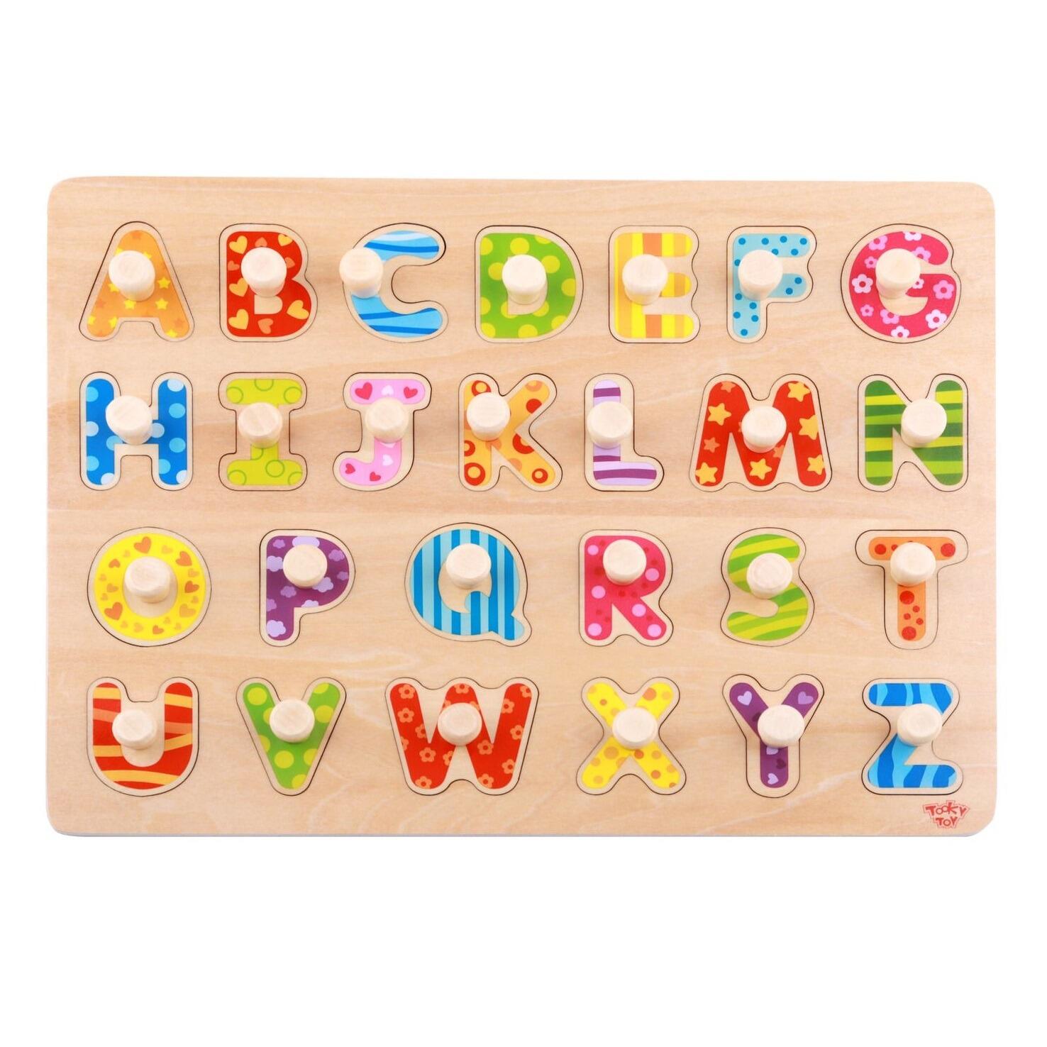 Tooky Toy Wooden 27 Piece Alphabet Puzzle