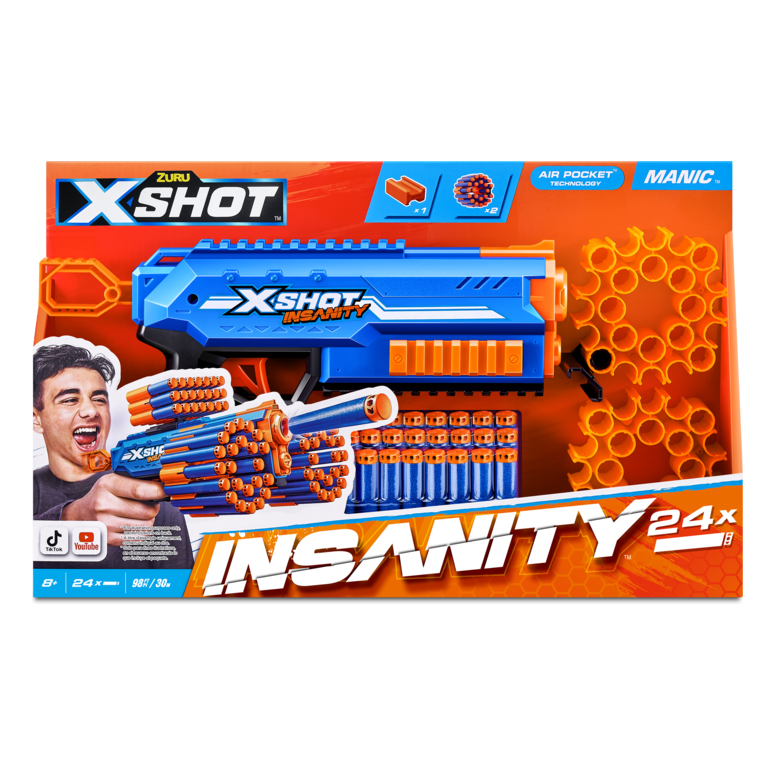 Zuru X Shot Insanity Maniac Dart Blaster Top Pick Toys Online Toys Retford