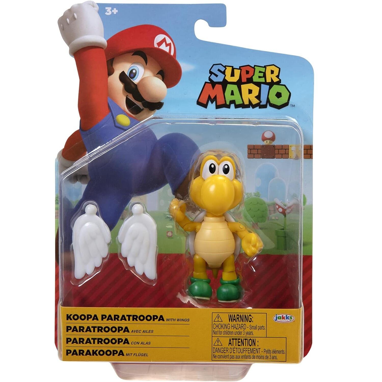 Super Mario 4" (10cm) Action Figure Koopa Paratroopa with Wings