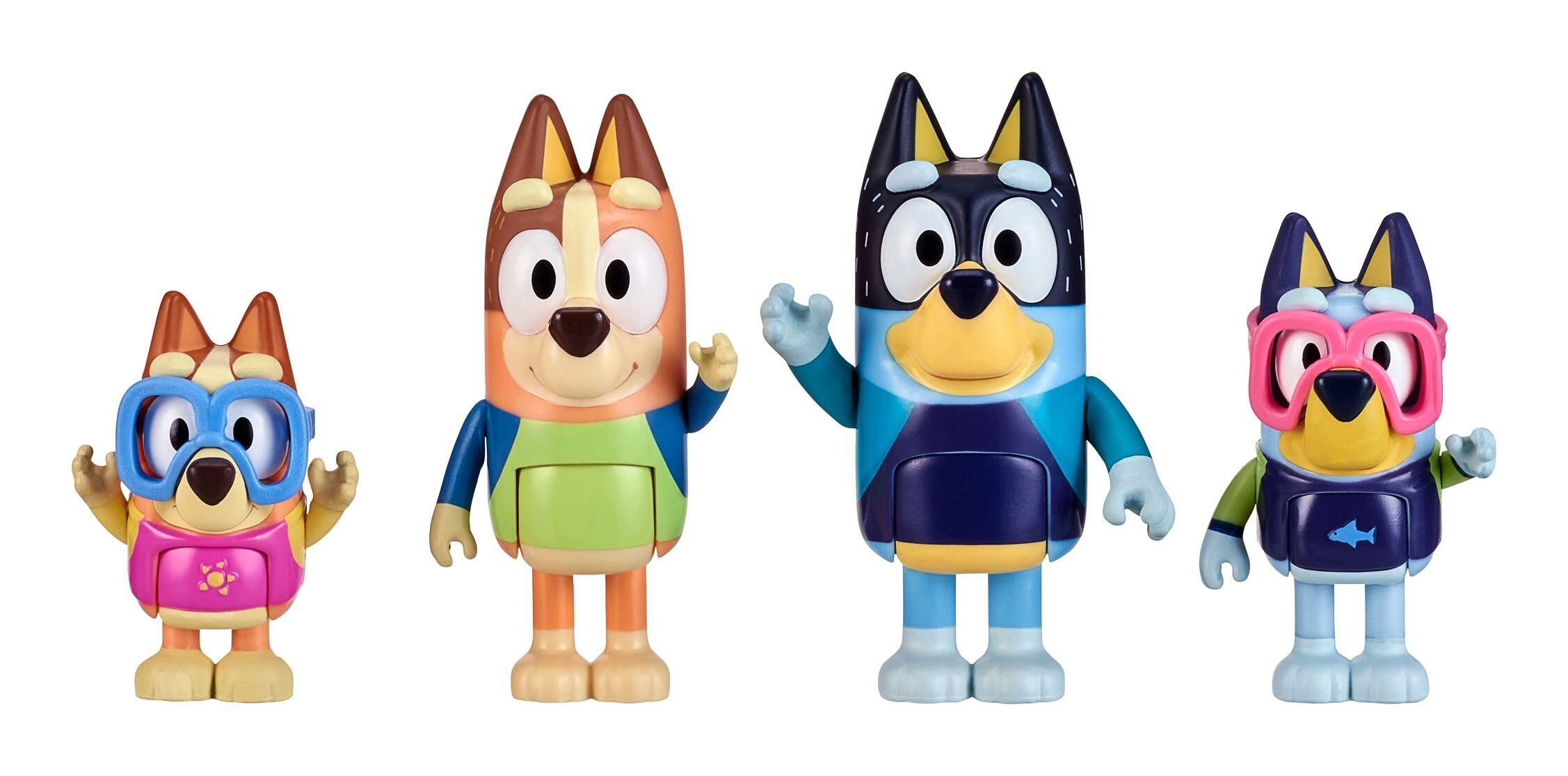 Bluey & Family Beach Day 4 Figure Pack