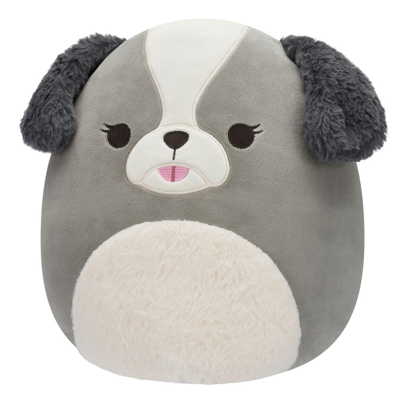 Shih tzu stuffed clearance animal gray and white