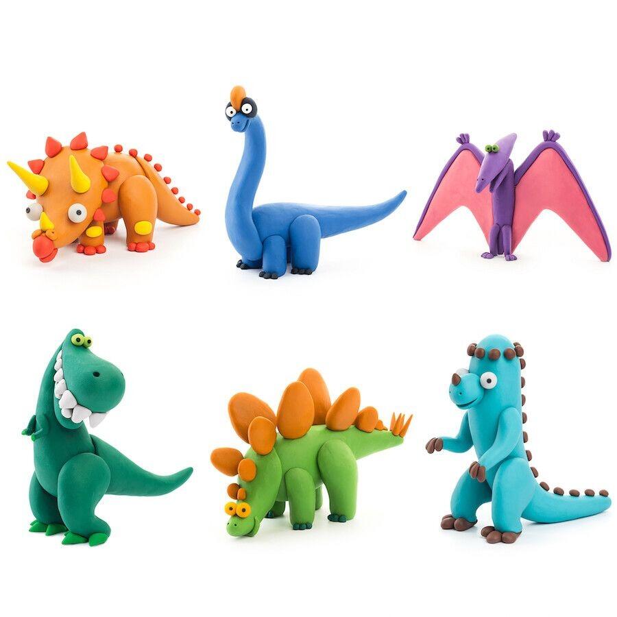 Hey Clay Sculpting Set Dinosaurs - 15 Cans - Air Dry Clay