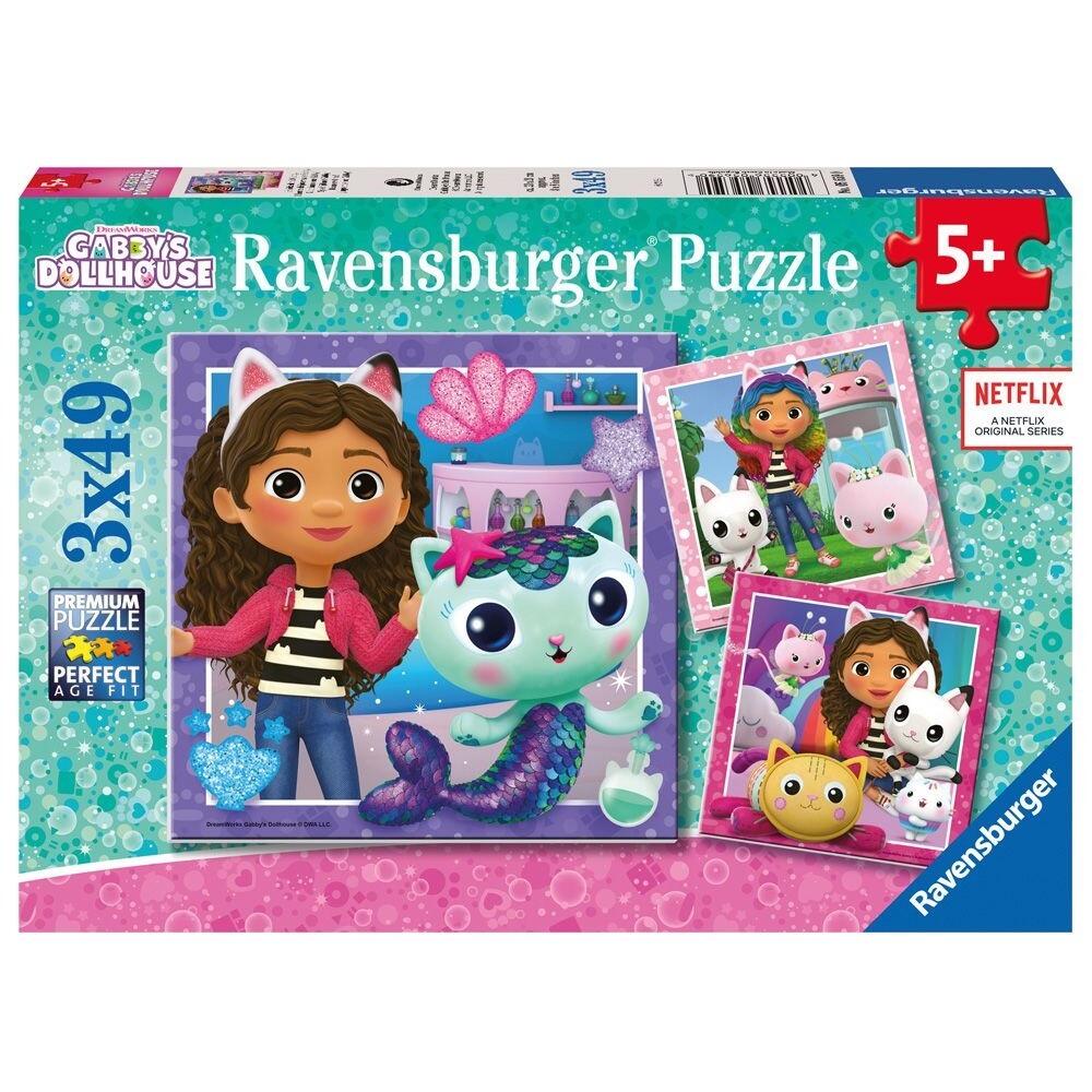 Gabby's Dollhouse 3x 49 Piece Jigsaw Puzzle - Ravensburger