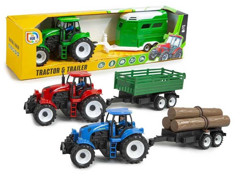 Toy tractor best sale and trailer set