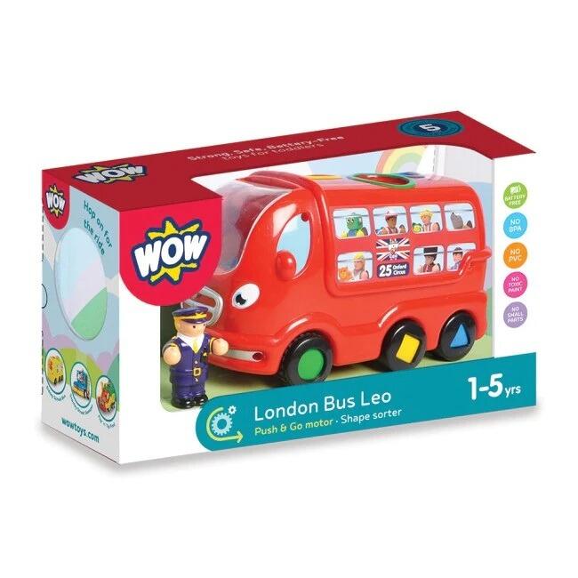 WOW Toys Push & Go London Bus Leo - Shape Sorter
