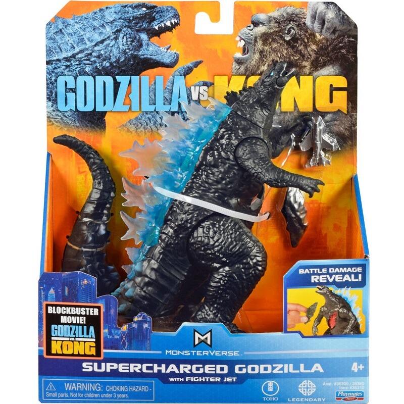 Monsterverse Godzilla vs Kong 6 Inch Supercharged Godzilla with Fighter Jet